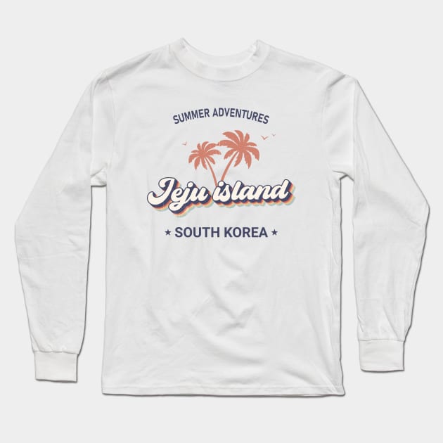 jeju island Long Sleeve T-Shirt by nelkrshop